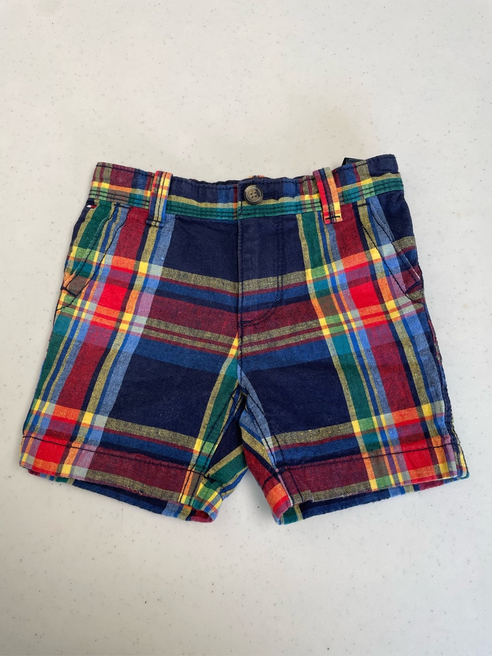 Tommy Hilfiger Baby Boy Plaid Bermuda Shorts - 18 Months